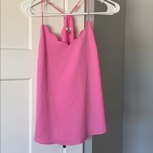Scalloped Pink Tank Top